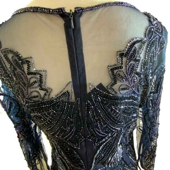 Navy Blue sequin dress by Pissarro Nights size 8 - Picture 6 of 14